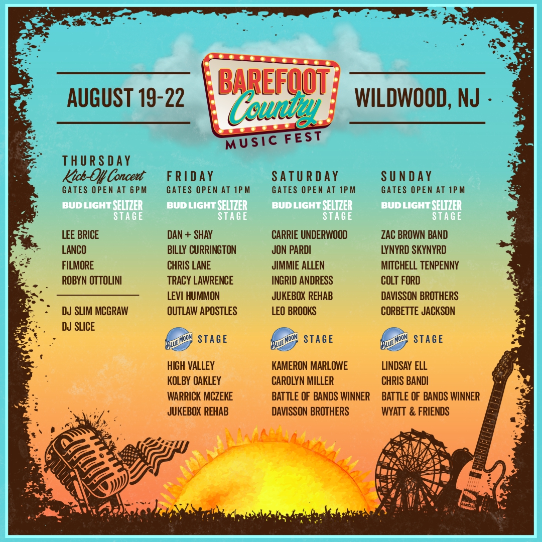 Barefoot Country Music Festival Announces Limited Ticket Sales Starting ...